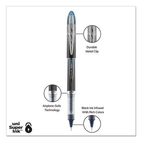 uni-ball® wholesale. UNIBALL Vision Elite Stick Roller Ball Pen, 0.5 Mm, Blue-black Ink, Black-blue Barrel. HSD Wholesale: Janitorial Supplies, Breakroom Supplies, Office Supplies.