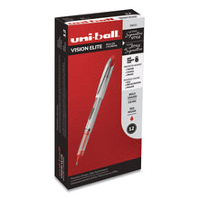 Load image into Gallery viewer, uni-ball® wholesale. UNIBALL Vision Elite Stick Roller Ball Pen, Bold 0.8 Mm, Red Ink, White-red Barrel. HSD Wholesale: Janitorial Supplies, Breakroom Supplies, Office Supplies.