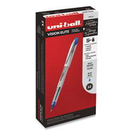 uni-ball® wholesale. UNIBALL Vision Elite Stick Roller Ball Pen, Bold 0.8 Mm, Blue Ink, White-blue Barrel. HSD Wholesale: Janitorial Supplies, Breakroom Supplies, Office Supplies.