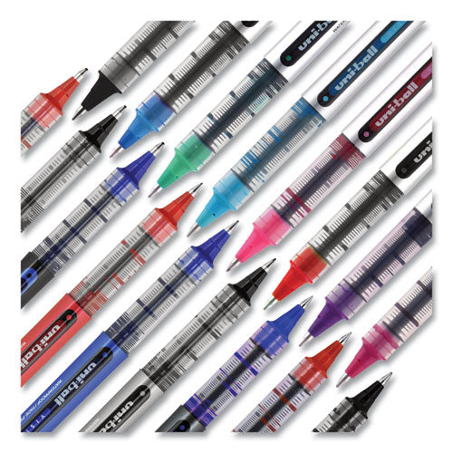 uni-ball® wholesale. UNIBALL Vision Roller Ball Pen, Bold 1 Mm, Black Ink, Black Barrel, Dozen. HSD Wholesale: Janitorial Supplies, Breakroom Supplies, Office Supplies.