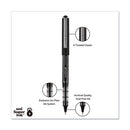 uni-ball® wholesale. UNIBALL Vision Roller Ball Pen, Bold 1 Mm, Black Ink, Black Barrel, Dozen. HSD Wholesale: Janitorial Supplies, Breakroom Supplies, Office Supplies.