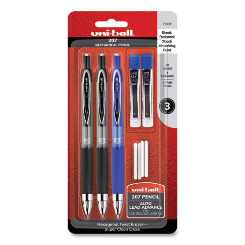 uni-ball® wholesale. UNIBALL 207 Mechanical Pencil With Lead And Eraser Refills, 0.7 Mm, Hb (