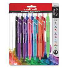 Load image into Gallery viewer, uni-ball® wholesale. UNIBALL Jetstream Elements Ballpoint Pen, Medium 1 Mm, Assorted Ink-barrel, 12-pack. HSD Wholesale: Janitorial Supplies, Breakroom Supplies, Office Supplies.