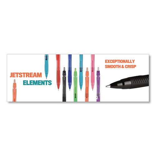 uni-ball® wholesale. UNIBALL Jetstream Elements Ballpoint Pen, Medium 1 Mm, Assorted Ink-barrel, 12-pack. HSD Wholesale: Janitorial Supplies, Breakroom Supplies, Office Supplies.