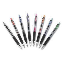 Load image into Gallery viewer, uni-ball® wholesale. UNIBALL Signo 207 Retractable Gel Pen, 0.7 Mm, Purple Ink, Smoke-black-purple Barrel, Dozen. HSD Wholesale: Janitorial Supplies, Breakroom Supplies, Office Supplies.