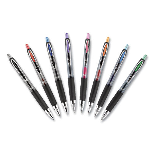 uni-ball® wholesale. UNIBALL Signo 207 Retractable Gel Pen, 0.7 Mm, Purple Ink, Smoke-black-purple Barrel, Dozen. HSD Wholesale: Janitorial Supplies, Breakroom Supplies, Office Supplies.