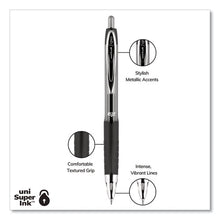 Load image into Gallery viewer, uni-ball® wholesale. UNIBALL Signo 207 Retractable Gel Pen, 0.7 Mm, Purple Ink, Smoke-black-purple Barrel, Dozen. HSD Wholesale: Janitorial Supplies, Breakroom Supplies, Office Supplies.