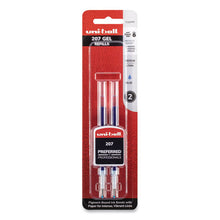 Load image into Gallery viewer, uni-ball® wholesale. UNIBALL Refill For Signo Gel 207 Pens, Medium Point, Blue Ink, 2-pack. HSD Wholesale: Janitorial Supplies, Breakroom Supplies, Office Supplies.