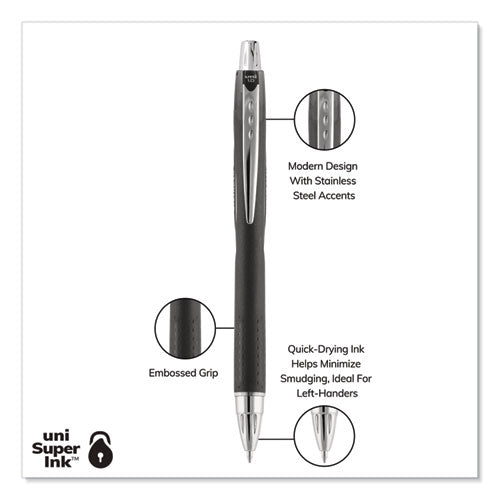 uni-ball® wholesale. UNIBALL Jetstream Retractable Ballpoint Pen, Bold 1 Mm, Black Ink, Black Barrel. HSD Wholesale: Janitorial Supplies, Breakroom Supplies, Office Supplies.