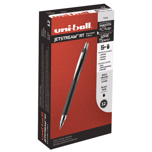uni-ball® wholesale. UNIBALL Jetstream Retractable Ballpoint Pen, Bold 1 Mm, Black Ink, Black Barrel. HSD Wholesale: Janitorial Supplies, Breakroom Supplies, Office Supplies.