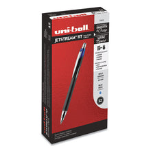 Load image into Gallery viewer, uni-ball® wholesale. UNIBALL Jetstream Retractable Ballpoint Pen, Bold 1 Mm, Blue Ink, Black Barrel. HSD Wholesale: Janitorial Supplies, Breakroom Supplies, Office Supplies.