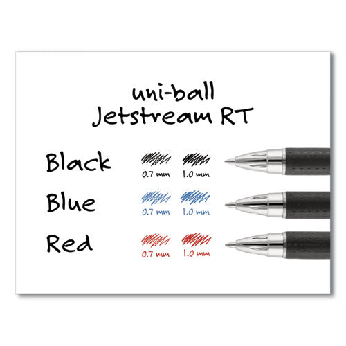 uni-ball® wholesale. UNIBALL Jetstream Retractable Ballpoint Pen, Bold 1 Mm, Blue Ink, Black Barrel. HSD Wholesale: Janitorial Supplies, Breakroom Supplies, Office Supplies.