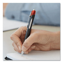 Load image into Gallery viewer, uni-ball® wholesale. UNIBALL Jetstream Retractable Ballpoint Pen, Bold 1 Mm, Red Ink, Black Barrel. HSD Wholesale: Janitorial Supplies, Breakroom Supplies, Office Supplies.