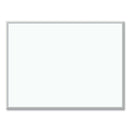 U Brands wholesale. Melamine Dry Erase Board, 48 X 36, White Surface, Silver Frame. HSD Wholesale: Janitorial Supplies, Breakroom Supplies, Office Supplies.
