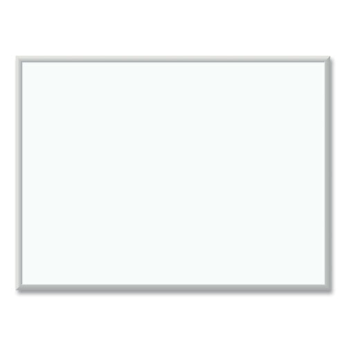 U Brands wholesale. Melamine Dry Erase Board, 48 X 36, White Surface, Silver Frame. HSD Wholesale: Janitorial Supplies, Breakroom Supplies, Office Supplies.