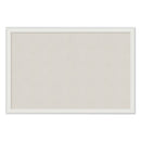 U Brands wholesale. Linen Bulletin Board With Decor Frame, 30 X 20, Natural Surface-white Frame. HSD Wholesale: Janitorial Supplies, Breakroom Supplies, Office Supplies.