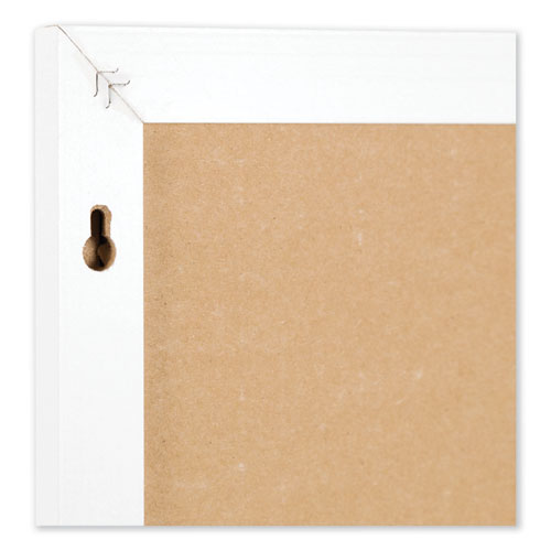 U Brands wholesale. Linen Bulletin Board With Decor Frame, 30 X 20, Natural Surface-white Frame. HSD Wholesale: Janitorial Supplies, Breakroom Supplies, Office Supplies.