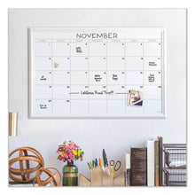 Load image into Gallery viewer, U Brands wholesale. Magnetic Dry Erase Calendar With Decor Frame, 30 X 20, White Surface And Frame. HSD Wholesale: Janitorial Supplies, Breakroom Supplies, Office Supplies.