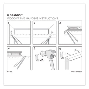 U Brands wholesale. Magnetic Dry Erase Calendar With Decor Frame, 30 X 20, White Surface And Frame. HSD Wholesale: Janitorial Supplies, Breakroom Supplies, Office Supplies.