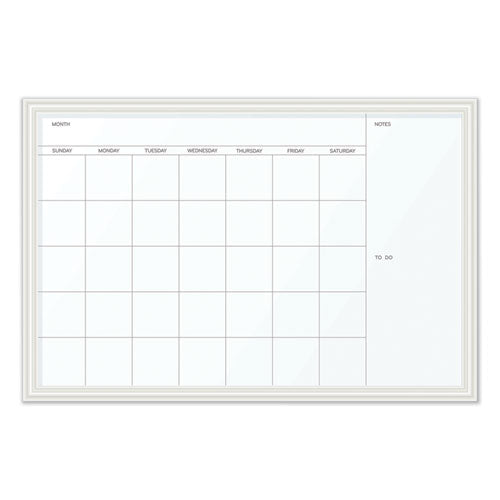 U Brands wholesale. Magnetic Dry Erase Calendar With Decor Frame, 30 X 20, White Surface And Frame. HSD Wholesale: Janitorial Supplies, Breakroom Supplies, Office Supplies.