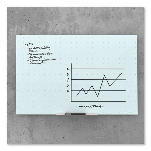 U Brands wholesale. Floating Glass Ghost Grid Dry Erase Board, 36 X 24, White. HSD Wholesale: Janitorial Supplies, Breakroom Supplies, Office Supplies.