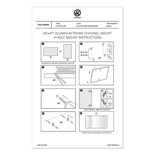U Brands wholesale. Pinit Magnetic Dry Erase Board, 48 X 36, White. HSD Wholesale: Janitorial Supplies, Breakroom Supplies, Office Supplies.