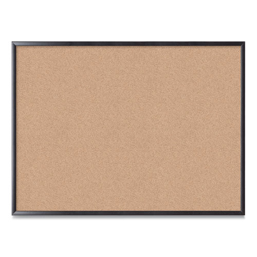 U Brands wholesale. Cork Bulletin Board, 48 X 36, Natural Surface, Black Frame. HSD Wholesale: Janitorial Supplies, Breakroom Supplies, Office Supplies.