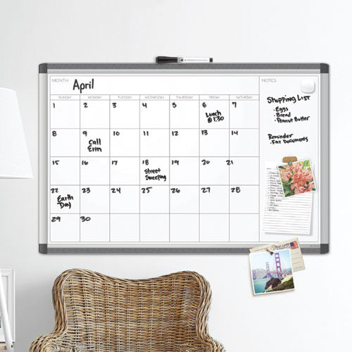 U Brands wholesale. Pinit Magnetic Dry Erase Undated One Month Calendar, 36 X 36, White. HSD Wholesale: Janitorial Supplies, Breakroom Supplies, Office Supplies.