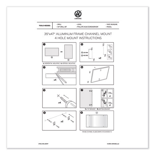U Brands wholesale. Pinit Magnetic Dry Erase Undated One Month Calendar, 48 X 36, White. HSD Wholesale: Janitorial Supplies, Breakroom Supplies, Office Supplies.