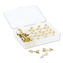 Load image into Gallery viewer, U Brands wholesale. Fashion Push Pins, Steel, Gold, 3-8&quot;, 36-pack. HSD Wholesale: Janitorial Supplies, Breakroom Supplies, Office Supplies.