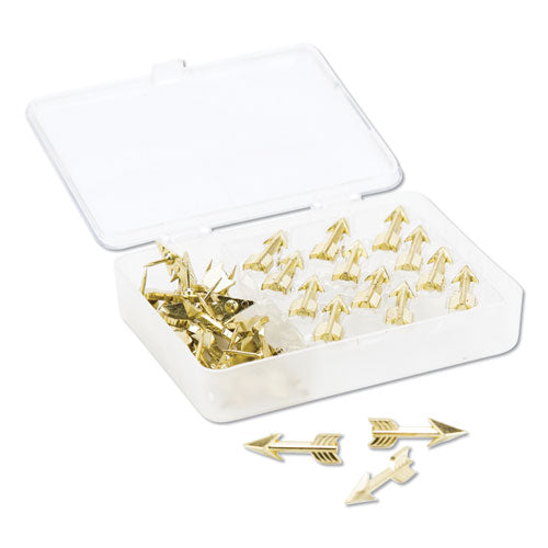 U Brands wholesale. Fashion Push Pins, Steel, Gold, 3-8