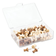 Load image into Gallery viewer, U Brands wholesale. Fashion Push Pins, Wood, Assorted, 3-8&quot;, 100-pack. HSD Wholesale: Janitorial Supplies, Breakroom Supplies, Office Supplies.