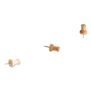 U Brands wholesale. Fashion Push Pins, Wood, Assorted, 3-8", 100-pack. HSD Wholesale: Janitorial Supplies, Breakroom Supplies, Office Supplies.