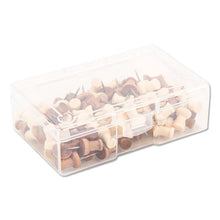 Load image into Gallery viewer, U Brands wholesale. Fashion Push Pins, Wood, Assorted, 3-8&quot;, 100-pack. HSD Wholesale: Janitorial Supplies, Breakroom Supplies, Office Supplies.