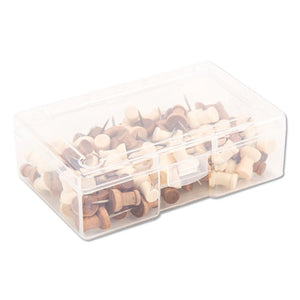 U Brands wholesale. Fashion Push Pins, Wood, Assorted, 3-8", 100-pack. HSD Wholesale: Janitorial Supplies, Breakroom Supplies, Office Supplies.