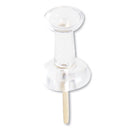 U Brands wholesale. Standard Push Pins, Plastic, Clear, Gold Pin, 7-16", 100-pack. HSD Wholesale: Janitorial Supplies, Breakroom Supplies, Office Supplies.