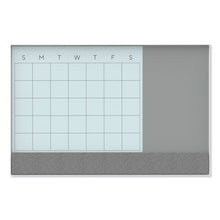 Load image into Gallery viewer, U Brands wholesale. 3n1 Magnetic Glass Dry Erase Combo Board, 24 X 18, Month View, White Surface And Frame. HSD Wholesale: Janitorial Supplies, Breakroom Supplies, Office Supplies.