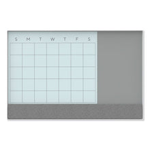 Load image into Gallery viewer, U Brands wholesale. 3n1 Magnetic Glass Dry Erase Combo Board, 36 X 24, Month View, White Surface And Frame. HSD Wholesale: Janitorial Supplies, Breakroom Supplies, Office Supplies.