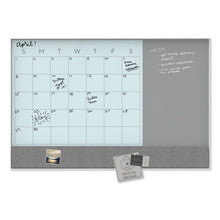 Load image into Gallery viewer, U Brands wholesale. 3n1 Magnetic Glass Dry Erase Combo Board, 36 X 24, Month View, White Surface And Frame. HSD Wholesale: Janitorial Supplies, Breakroom Supplies, Office Supplies.