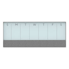 Load image into Gallery viewer, U Brands wholesale. 3n1 Magnetic Glass Dry Erase Combo Board, 35 X 14.25, Week View, White Surface And Frame. HSD Wholesale: Janitorial Supplies, Breakroom Supplies, Office Supplies.