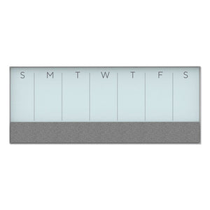 U Brands wholesale. 3n1 Magnetic Glass Dry Erase Combo Board, 35 X 14.25, Week View, White Surface And Frame. HSD Wholesale: Janitorial Supplies, Breakroom Supplies, Office Supplies.