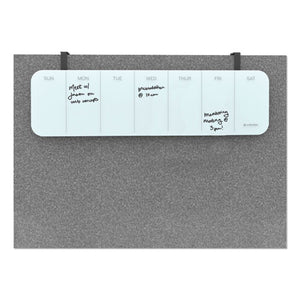 U Brands wholesale. Cubicle Glass Dry Erase Undated One Week Calendar Board, 20 X 5.5, White. HSD Wholesale: Janitorial Supplies, Breakroom Supplies, Office Supplies.