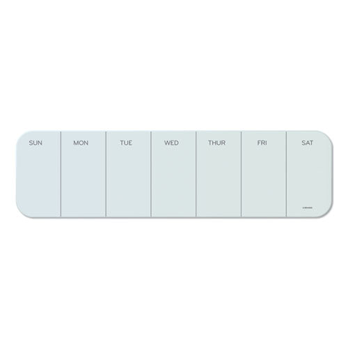 U Brands wholesale. Cubicle Glass Dry Erase Undated One Week Calendar Board, 20 X 5.5, White. HSD Wholesale: Janitorial Supplies, Breakroom Supplies, Office Supplies.