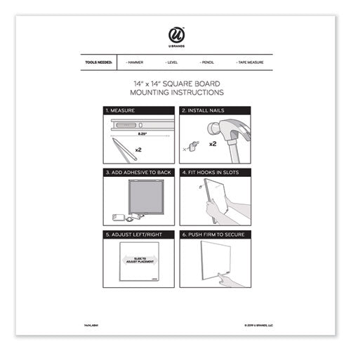 U Brands wholesale. Tile Board Value Pack, 14 X 14, White-natural, 2-set. HSD Wholesale: Janitorial Supplies, Breakroom Supplies, Office Supplies.