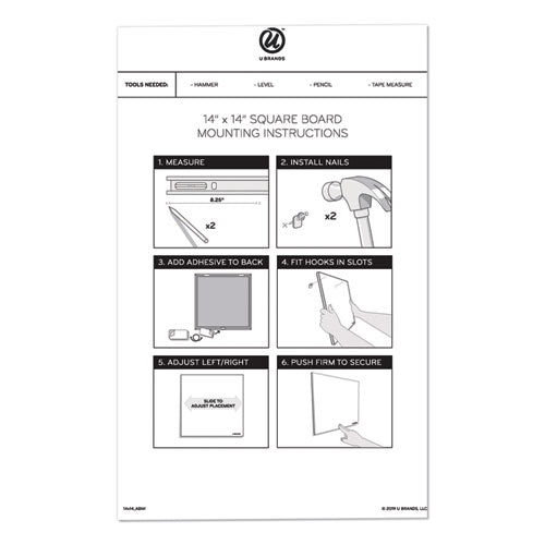 U Brands wholesale. Tile Board Value Pack With Undated One Month Calendar, 14 X 14, White-natural, 2-set. HSD Wholesale: Janitorial Supplies, Breakroom Supplies, Office Supplies.