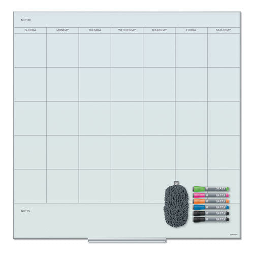U Brands wholesale. Floating Glass Dry Erase Undated One Month Calendar, 36 X 36, White. HSD Wholesale: Janitorial Supplies, Breakroom Supplies, Office Supplies.