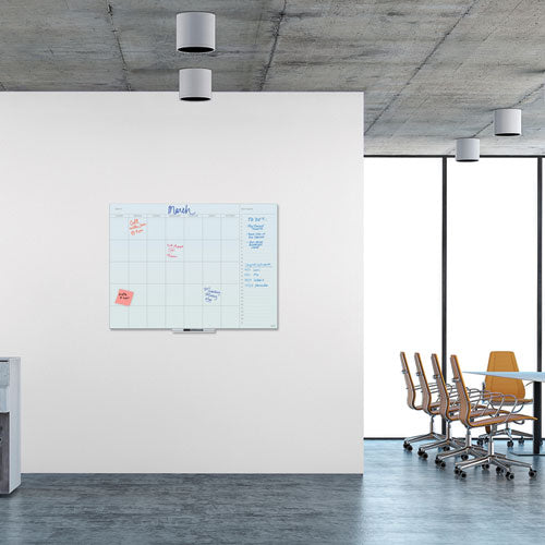 U Brands wholesale. Floating Glass Dry Erase Undated One Month Calendar, 48 X 36, White. HSD Wholesale: Janitorial Supplies, Breakroom Supplies, Office Supplies.