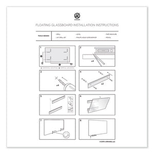 U Brands wholesale. Floating Glass Dry Erase Board, 36 X 24, White. HSD Wholesale: Janitorial Supplies, Breakroom Supplies, Office Supplies.