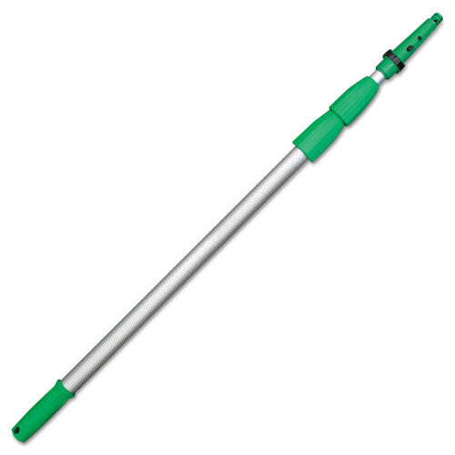 Unger® wholesale. UNGER OptiLoc Aluminum Extension Pole, 14ft, Three Sections, Green-silver. HSD Wholesale: Janitorial Supplies, Breakroom Supplies, Office Supplies.