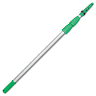 Unger® wholesale. UNGER OptiLoc Aluminum Extension Pole, 18ft, Three Sections, Green-silver. HSD Wholesale: Janitorial Supplies, Breakroom Supplies, Office Supplies.